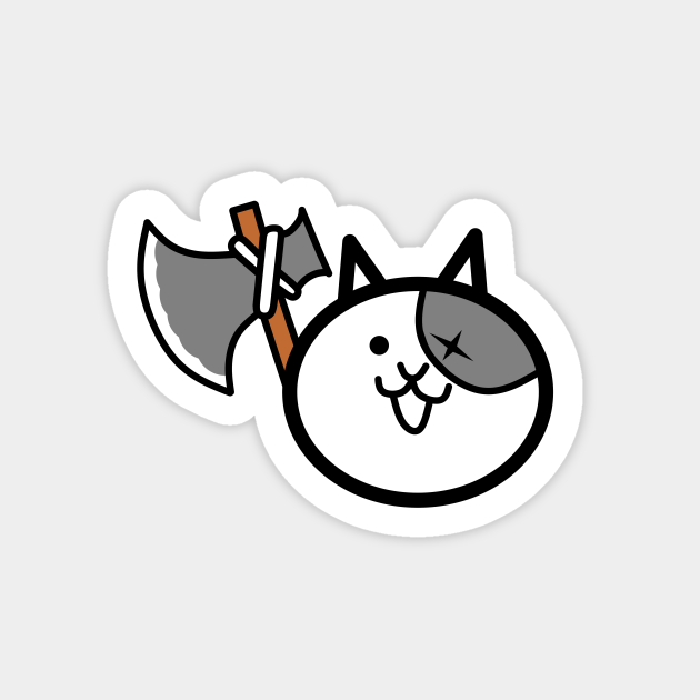 Axe Cat Axe Cat Sticker TeePublic